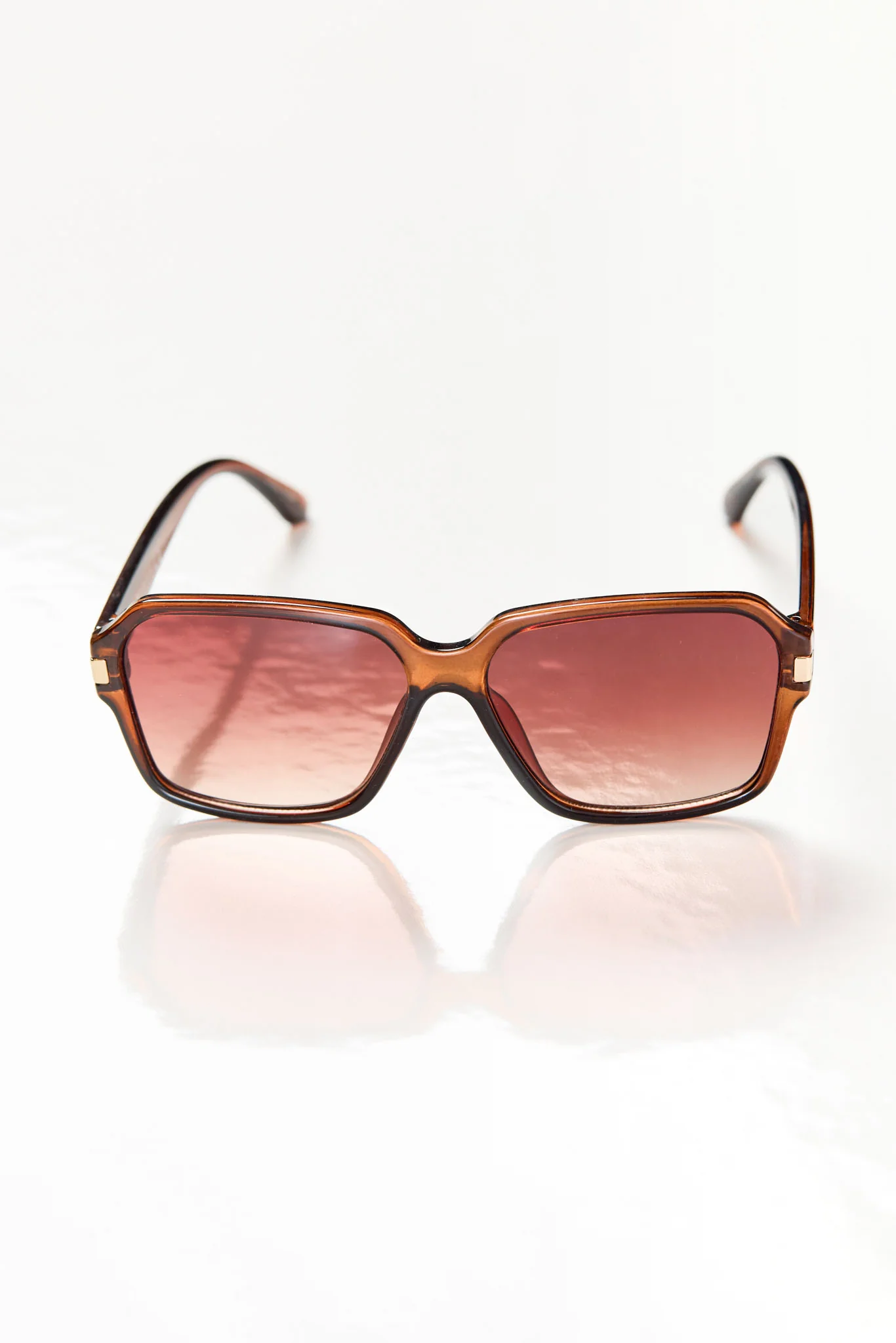 Oversized Rectangular Sunglasses - Image 2