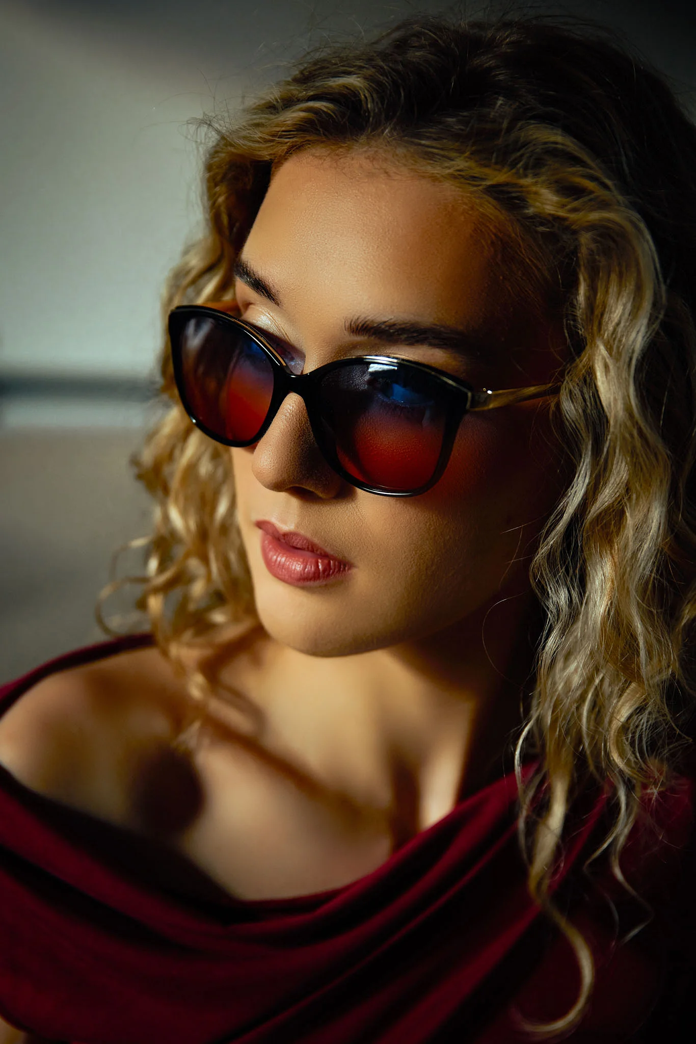 Pantos Sunglasses with Metal Trim and Arms