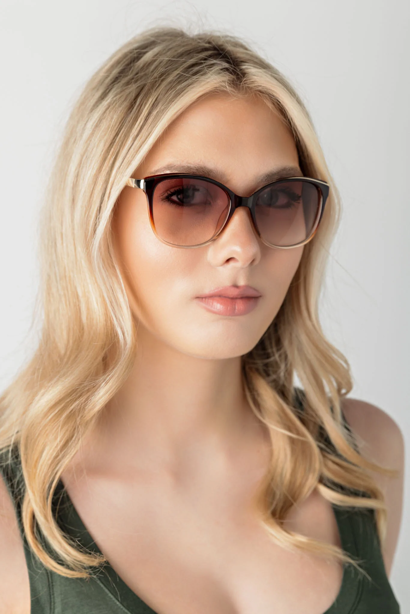 Pantos Sunglasses with Metal Trim and Arms - Image 2