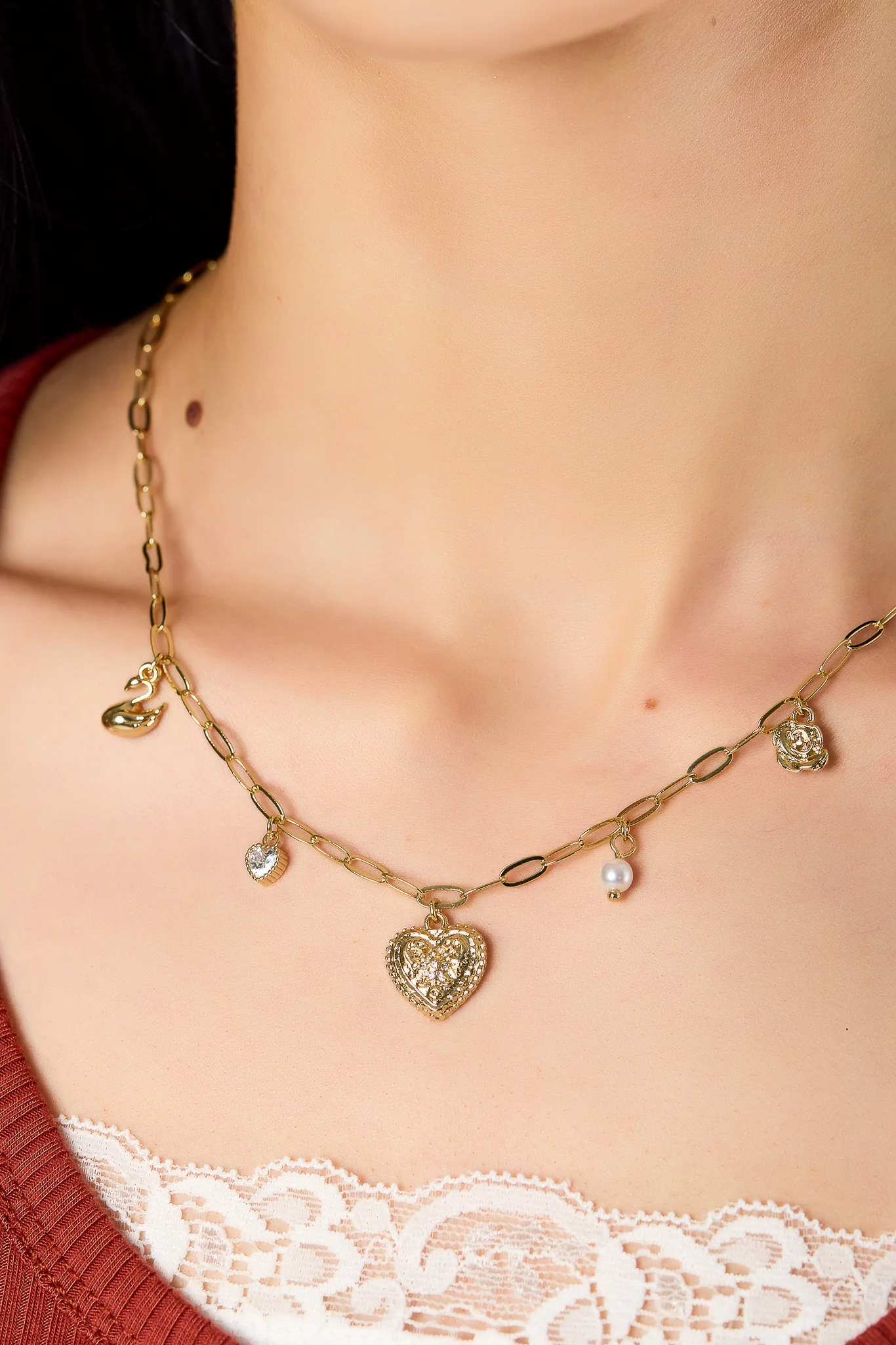 Paperclip Charm Necklace - Image 2