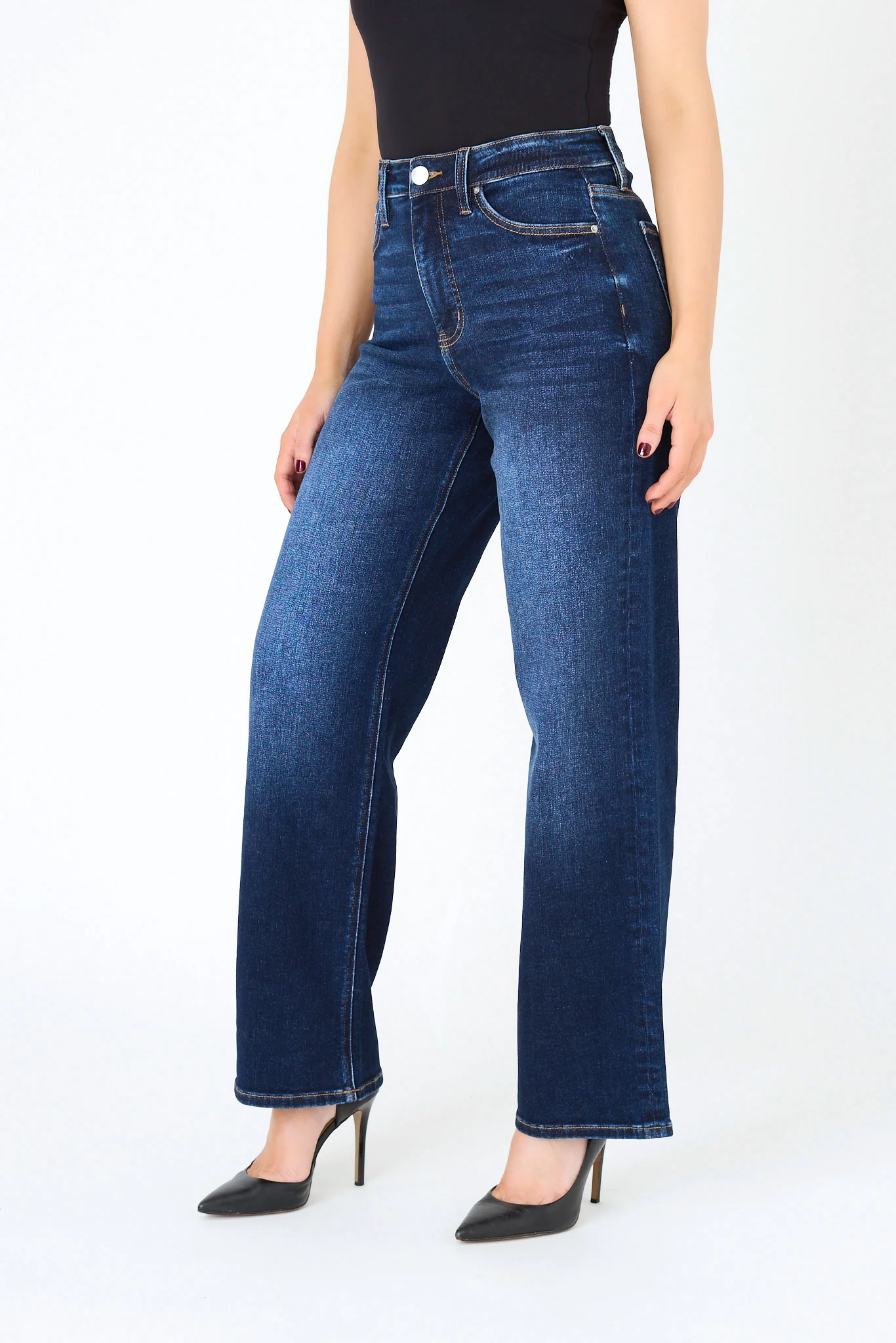 RFM "Hailey" Dark Wash High-Rise Wide-Leg Jean - Image 3