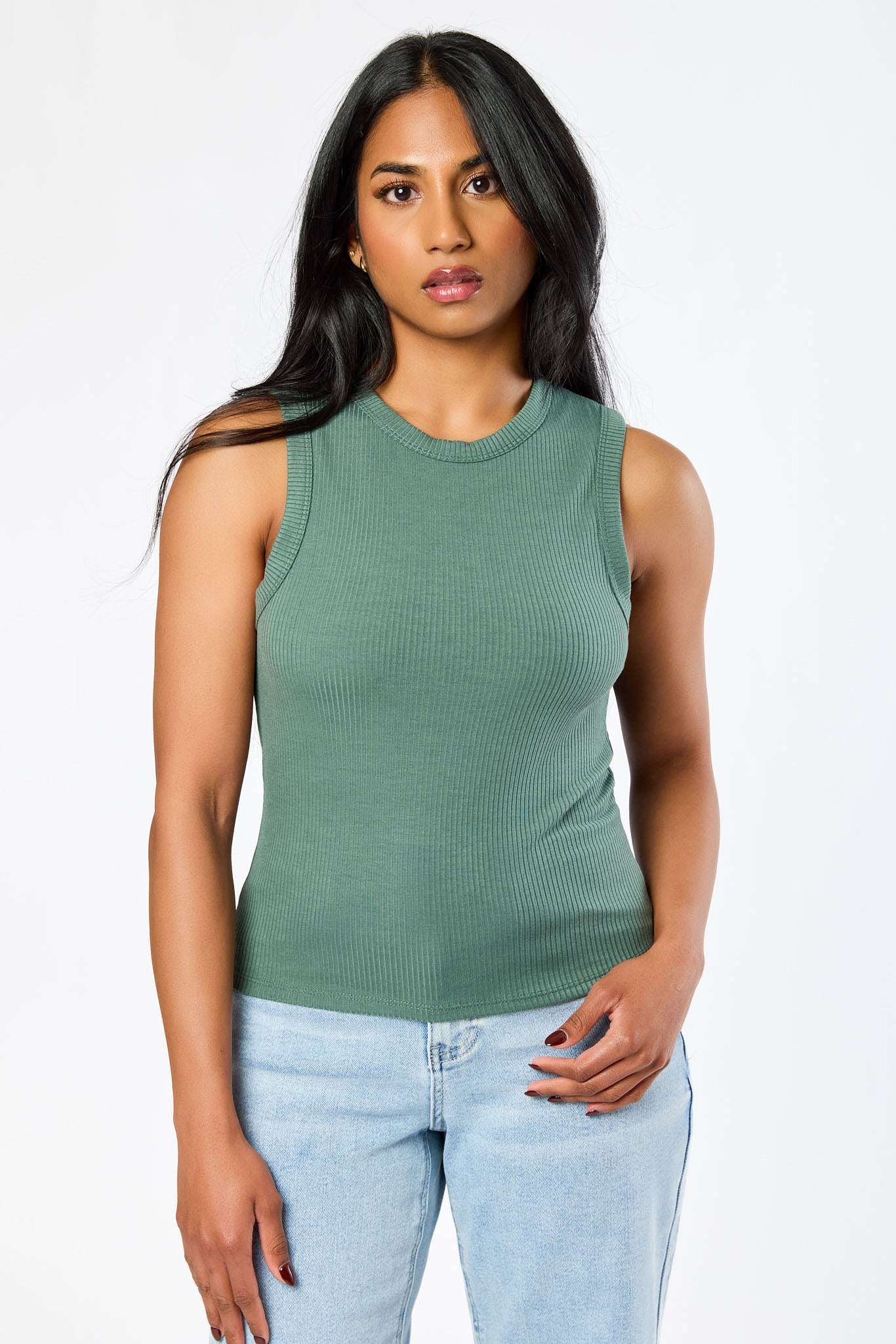 Ribbed Crew-Neck Tank Top - Image 15