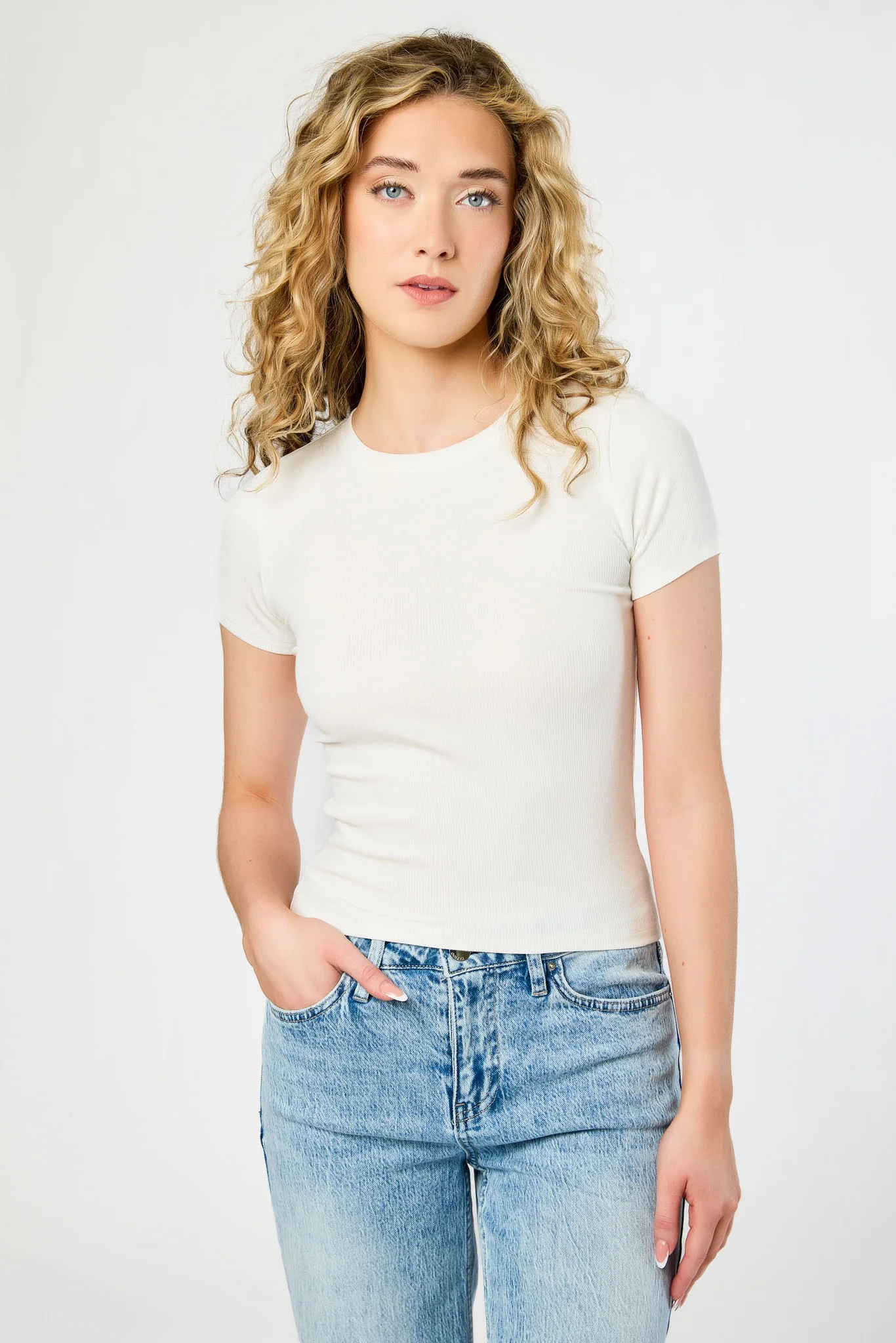 Ribbed Crewneck Tee - Image 3