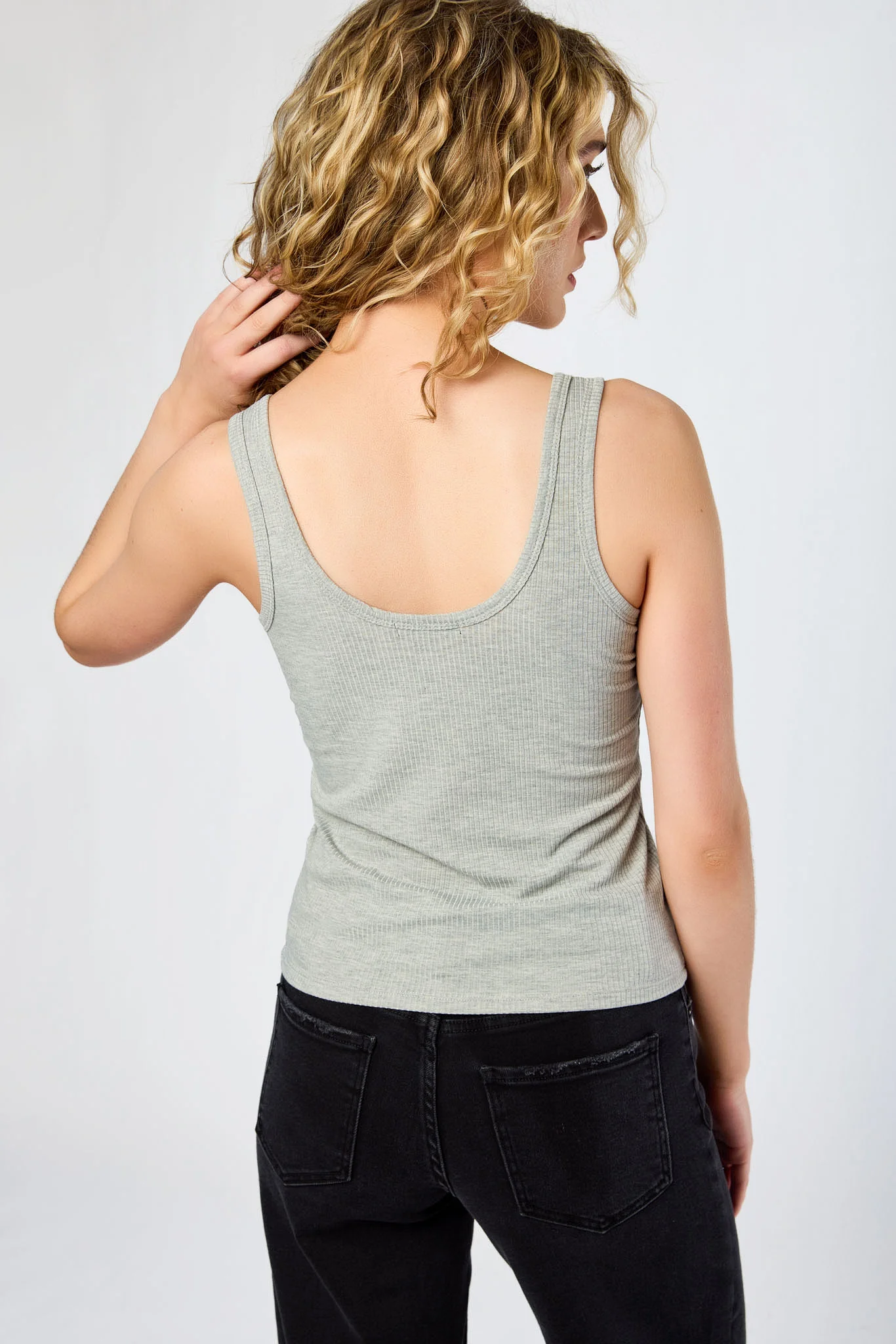 Ribbed Henley Tank Top - Image 15