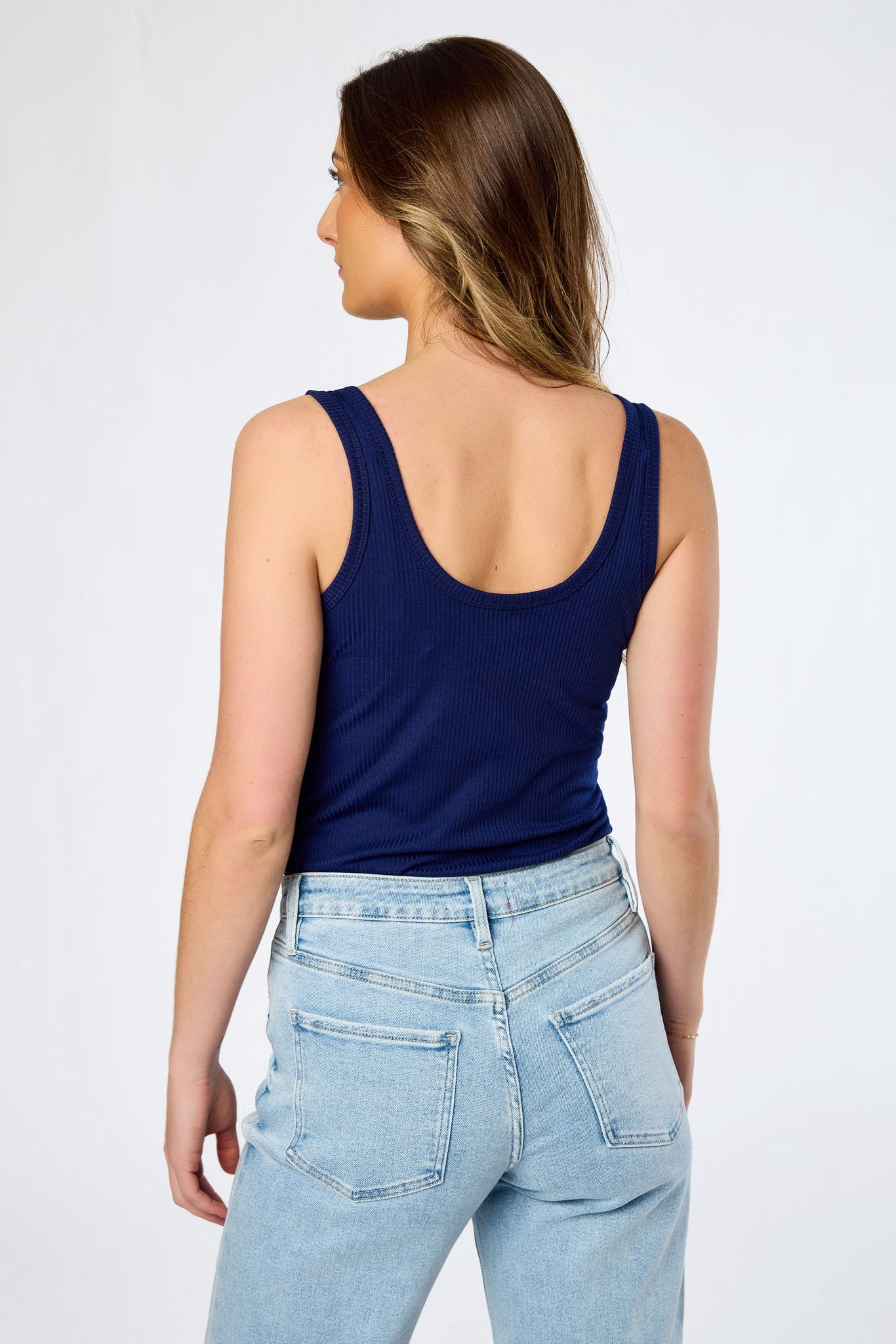Ribbed Henley Tank Top - Image 4