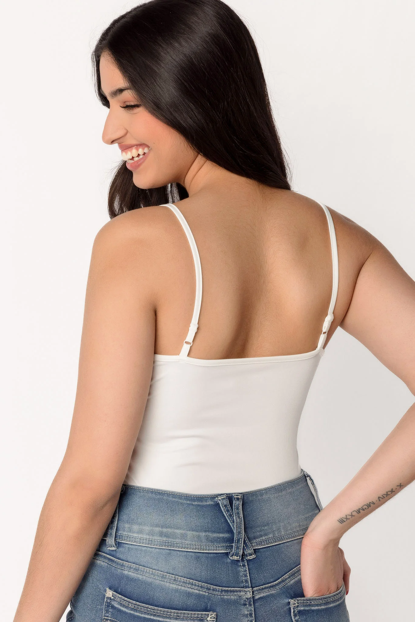 Scoop-Neck Cami with Spaghetti Straps - Image 2