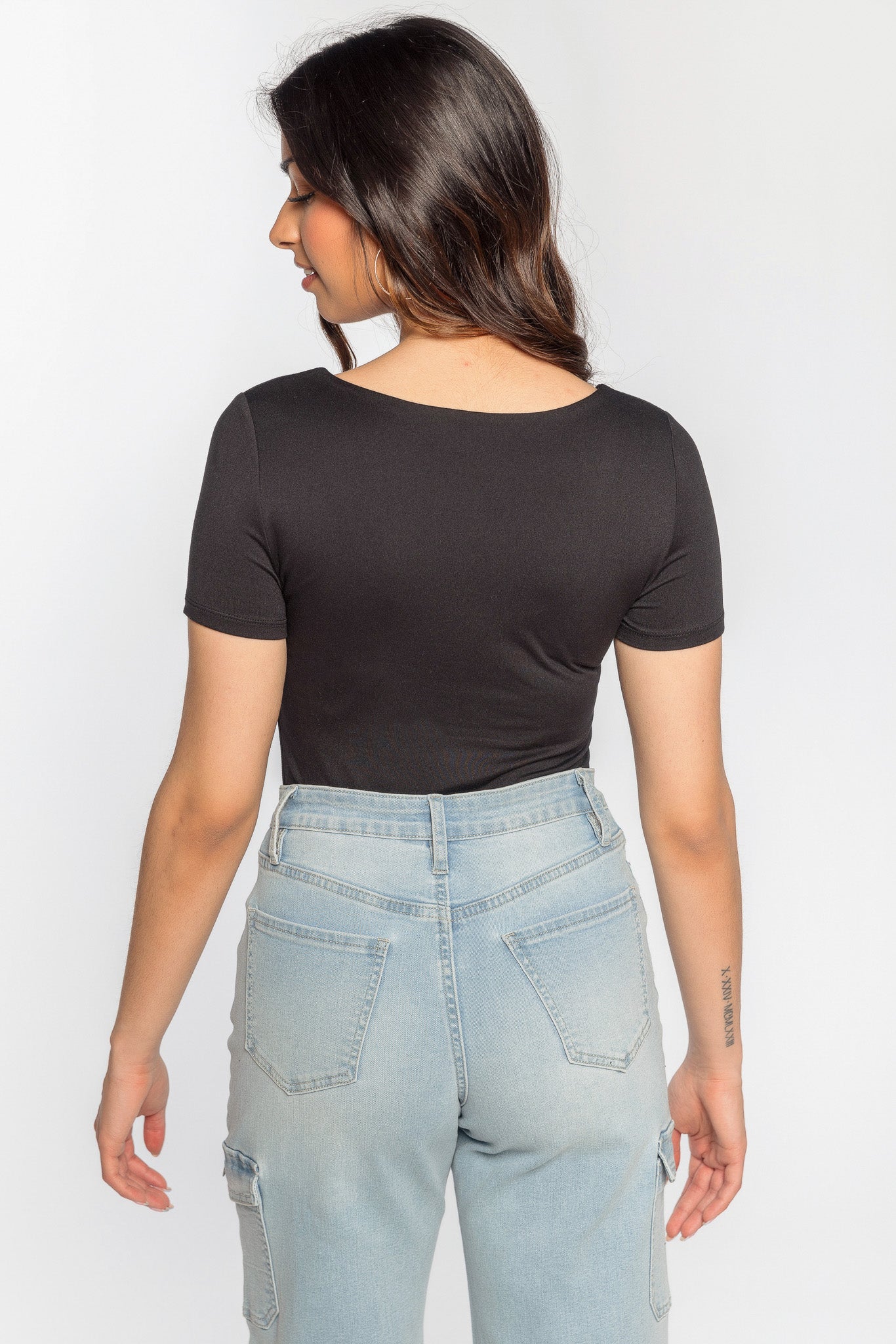 Short Sleeve Square Neck Top - Image 4
