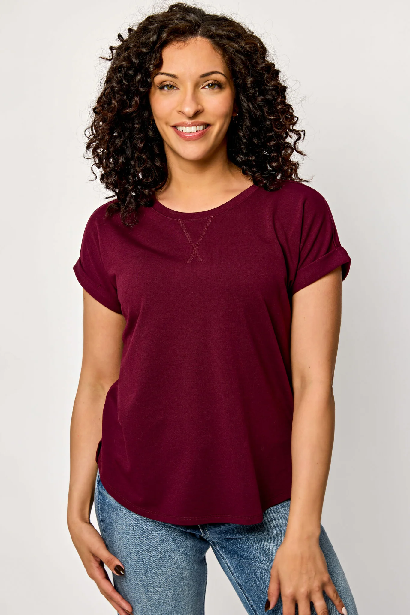 Short-Sleeve Sweatshirt with Side Slits - Image 5