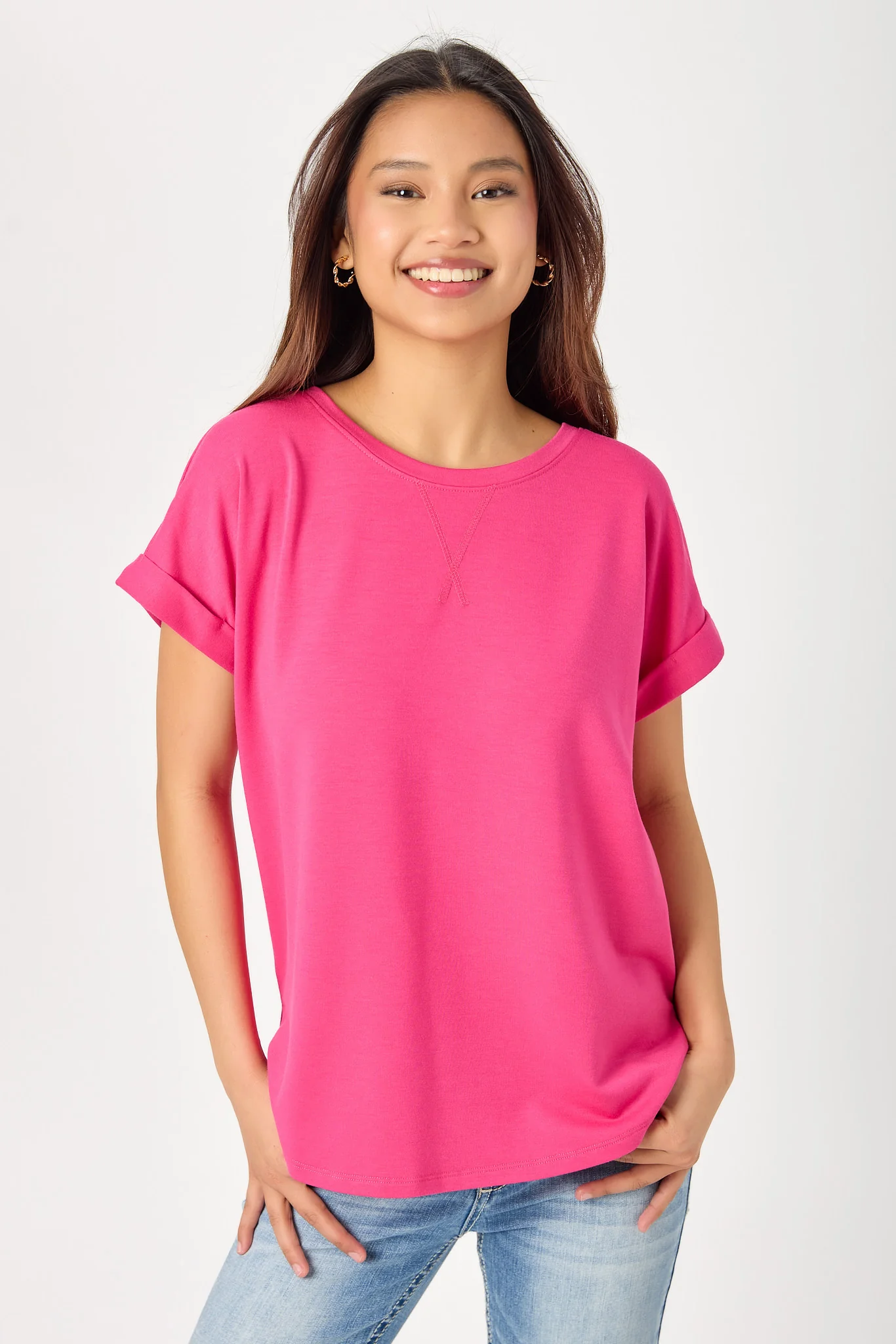 Short-Sleeve Sweatshirt with Side Slits - Image 9