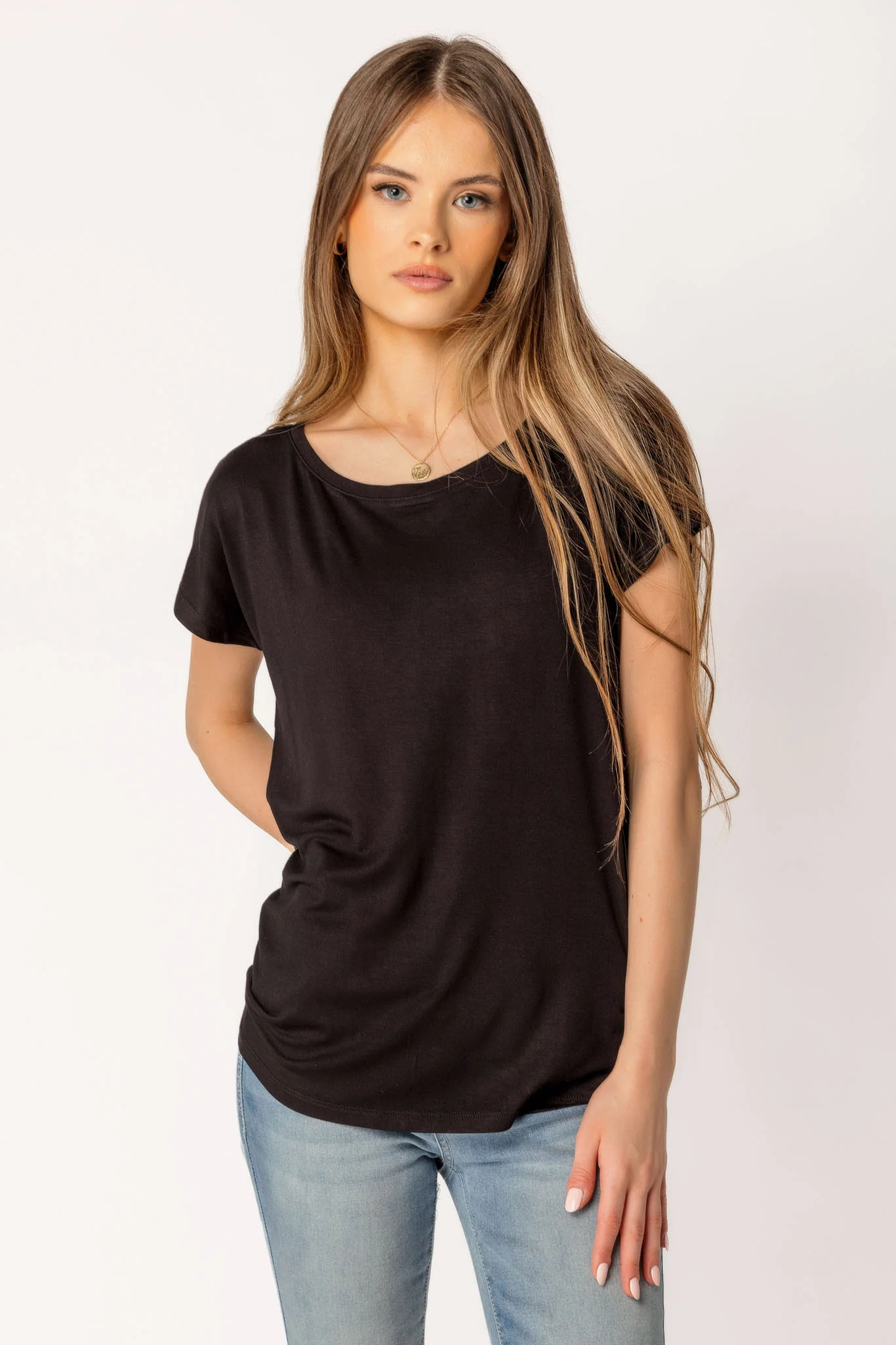 Short-Sleeve Wide-Neck Top - Image 5