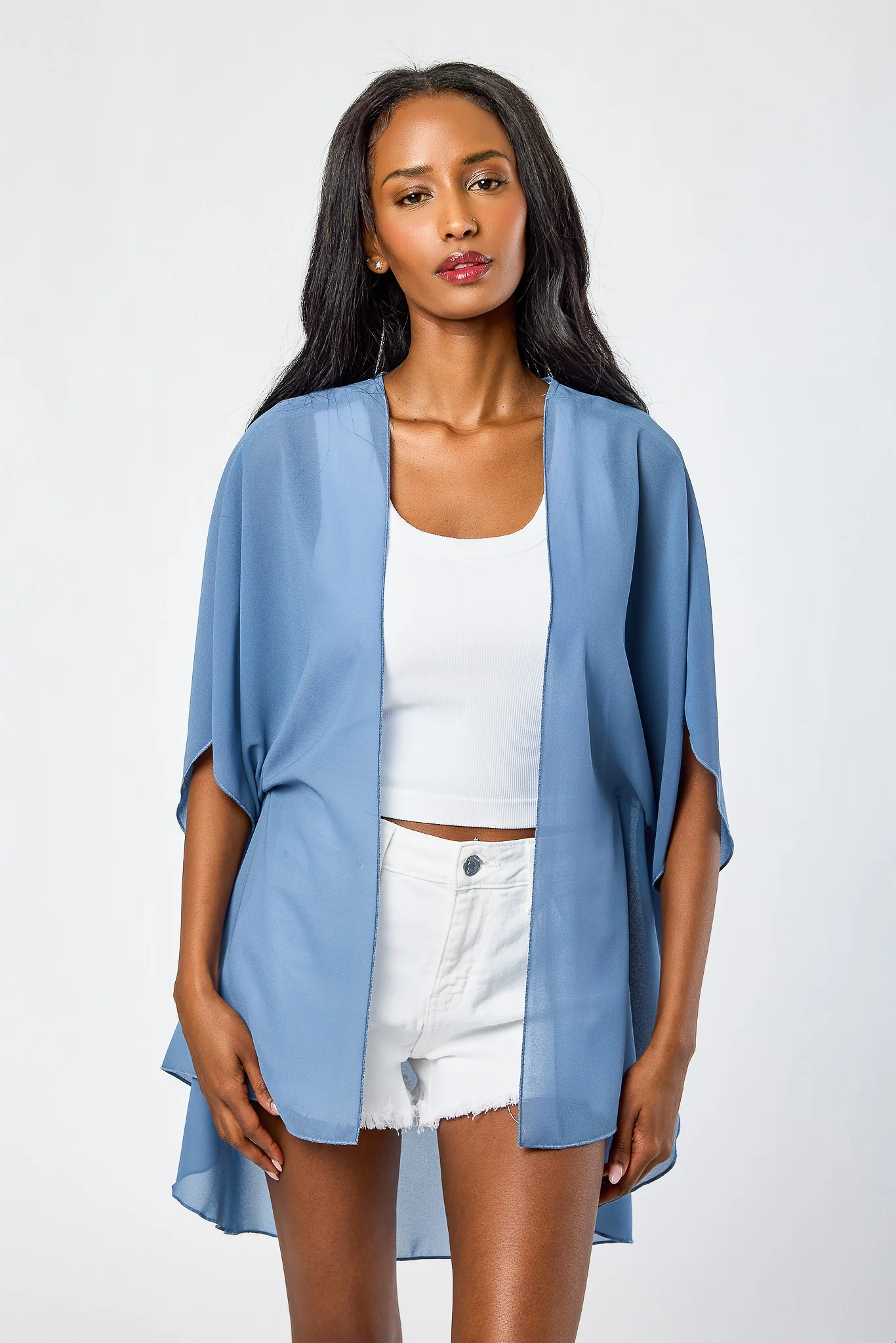 Solid Sheer Kimono - Image 5