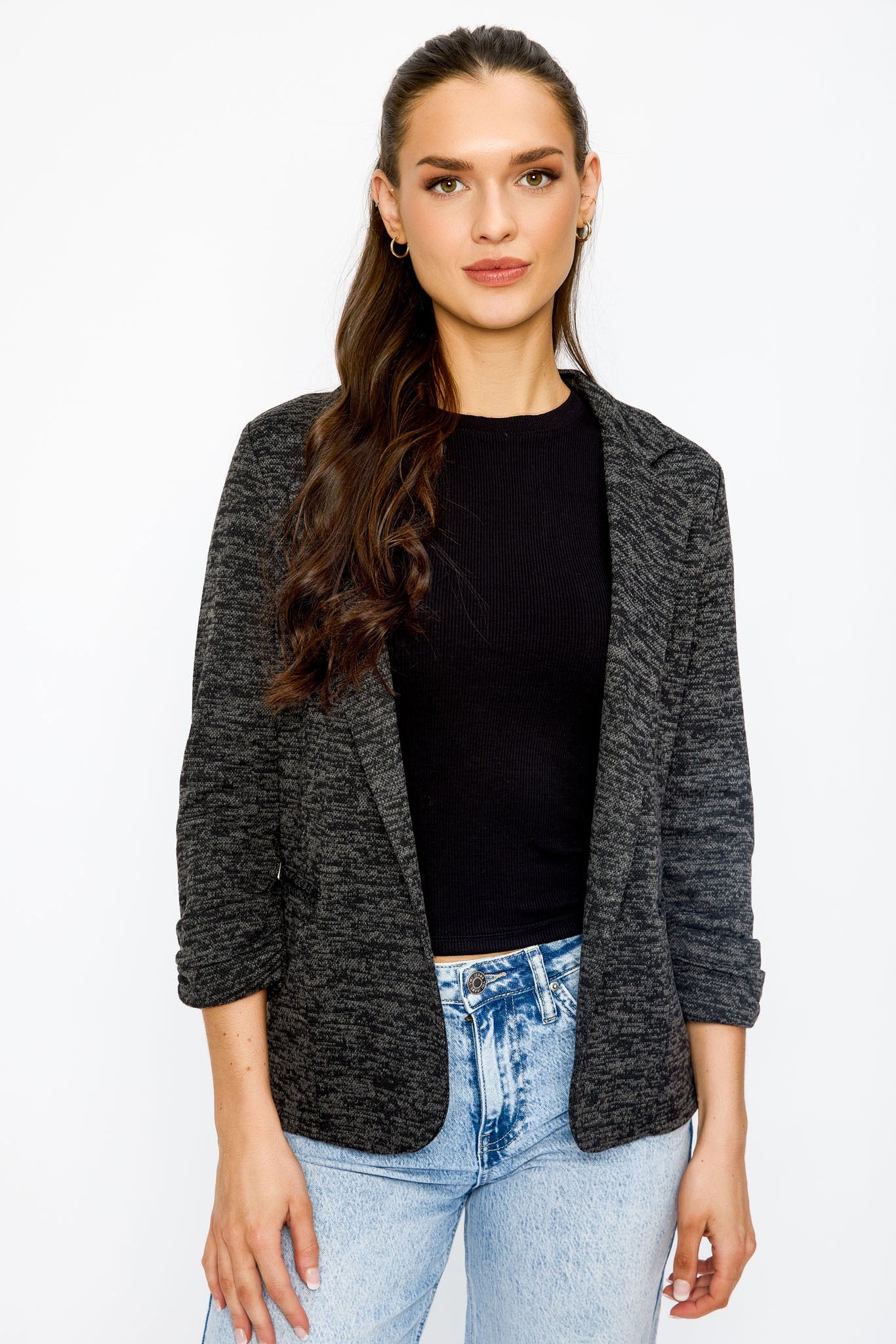 Space Dye Knit Blazer - Image 4