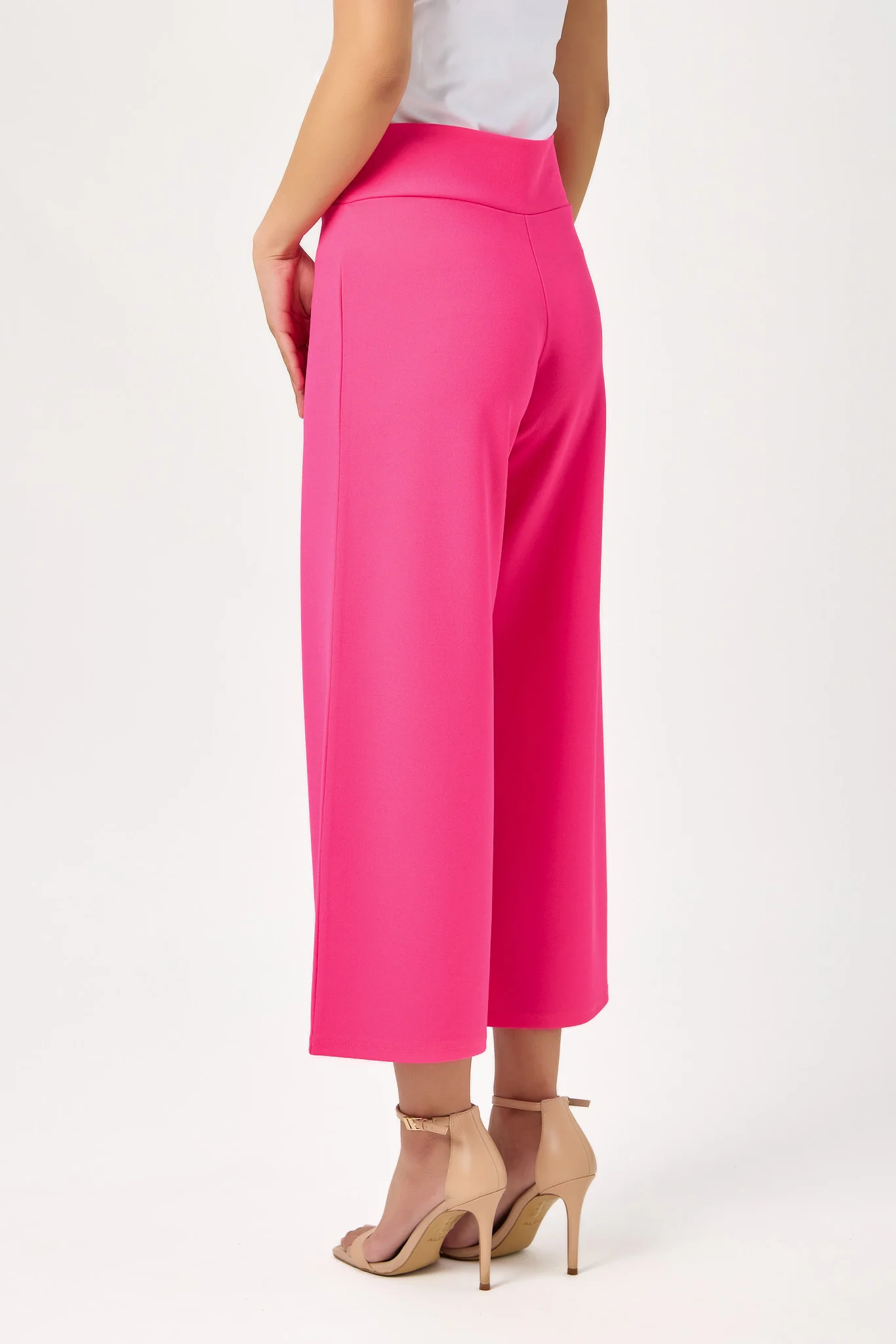 Stretch Crepe Cropped Pant with Double-Button Detail (23" Inseam) - Image 5