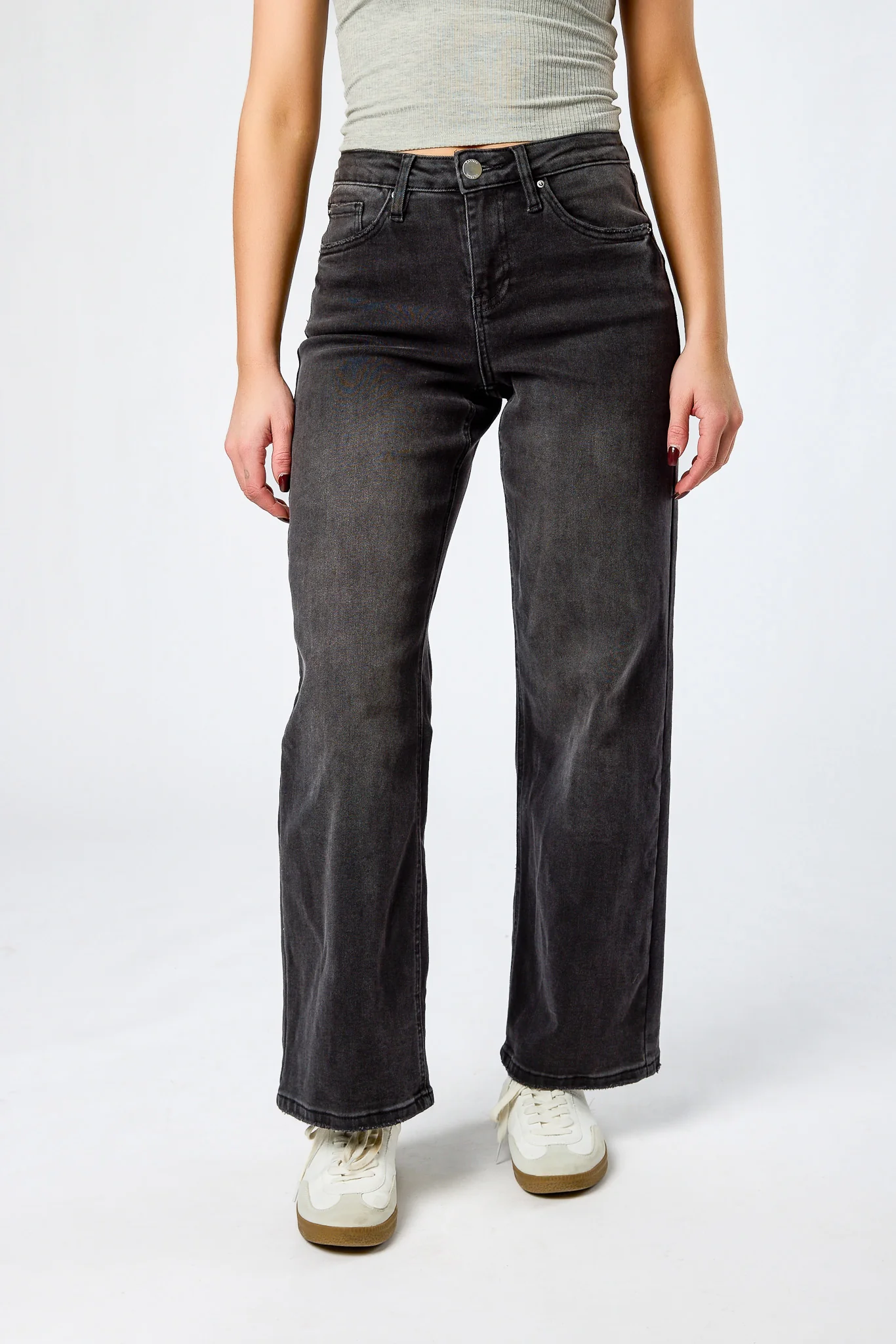Tattoo "Avery" Black High-Rise Wide Leg Jean - Image 3