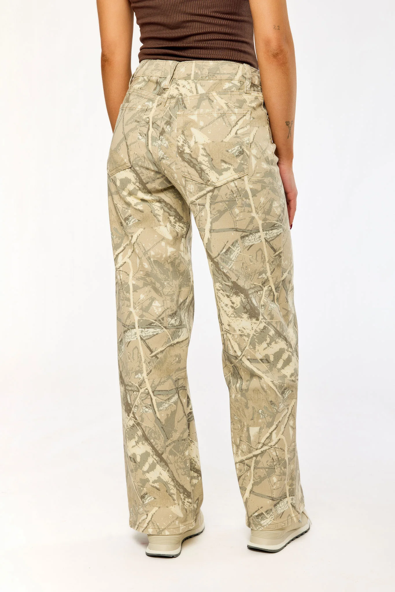 Tattoo Riley Camo Low-Rise Wide-Leg Cargo Pant - Image 3