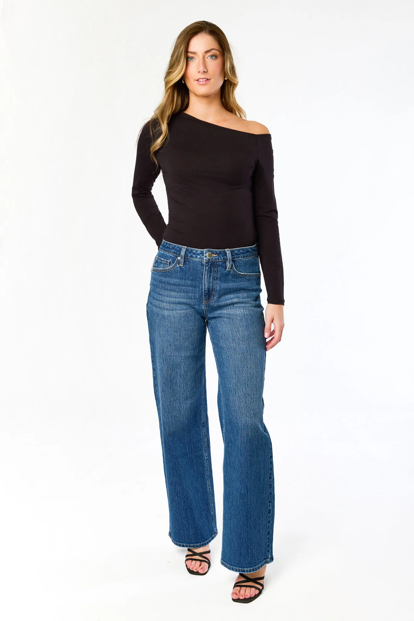 Tattoo "Sadie" Dark Wash High-Rise Wide-Leg Jean - Image 4