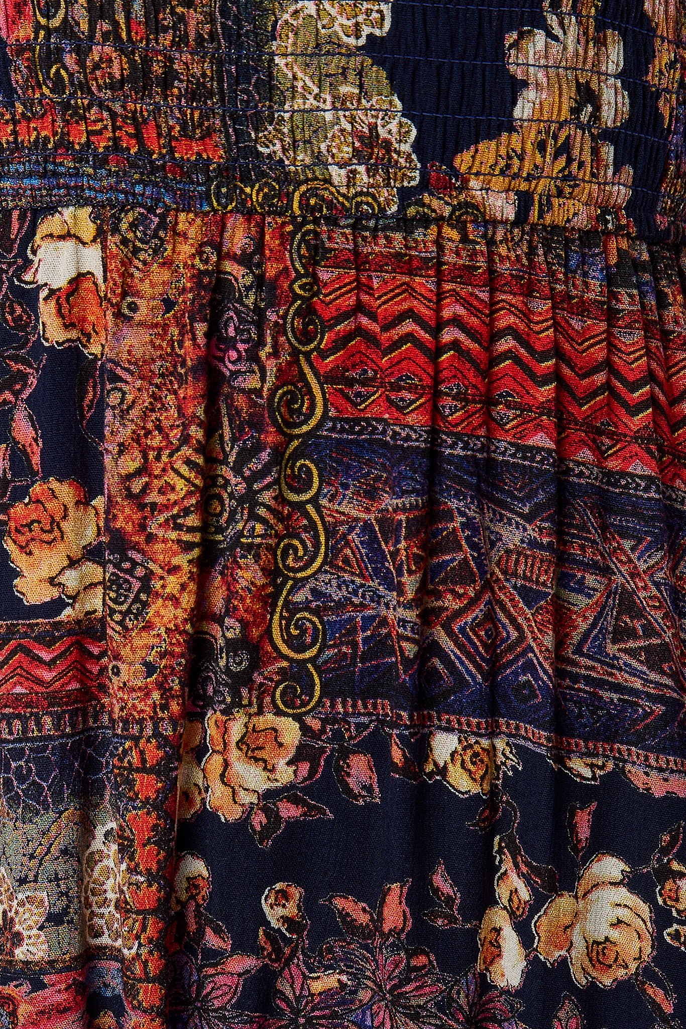Terracotta Combo Smocked Off-Shoulder Maxi - Image 5