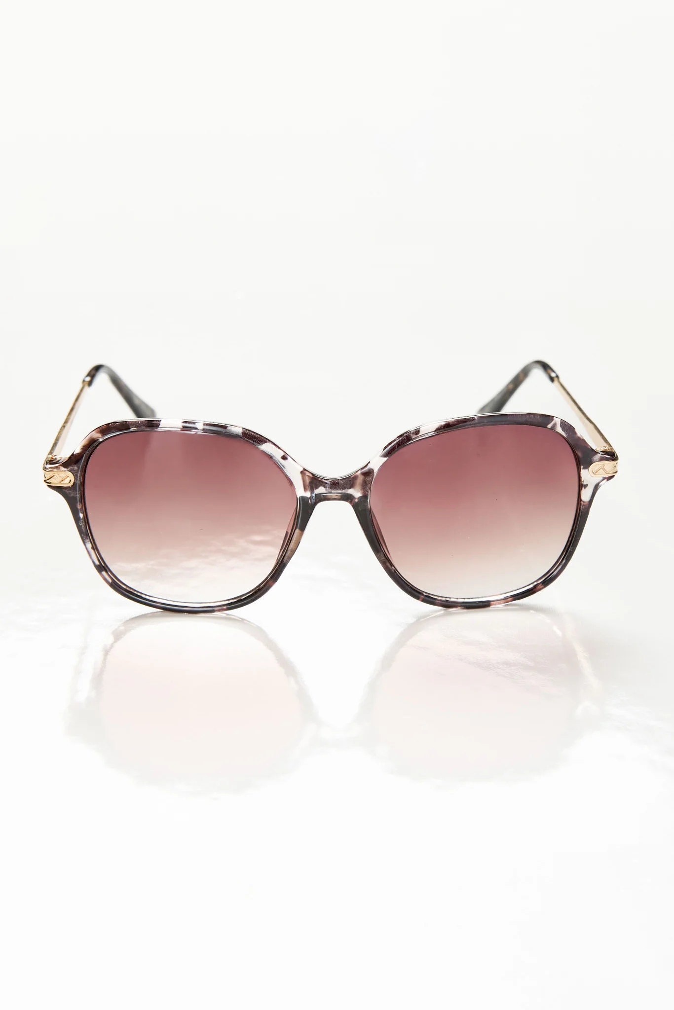 Tortoise Rectangular Sunglasses - Image 2