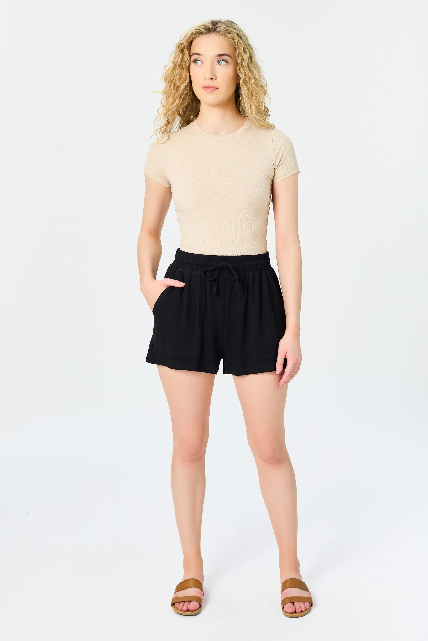 Viscose Linen Porkchop Pocket Shorts - Image 4