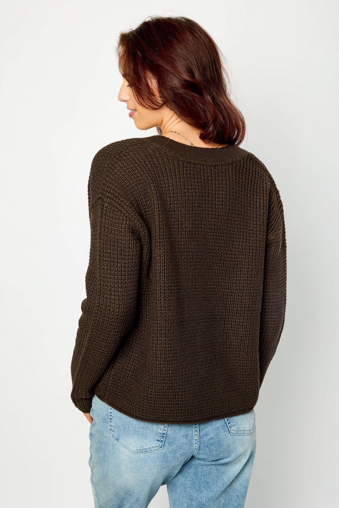 Waffle-Knit Open-Front Cardigan - Image 4