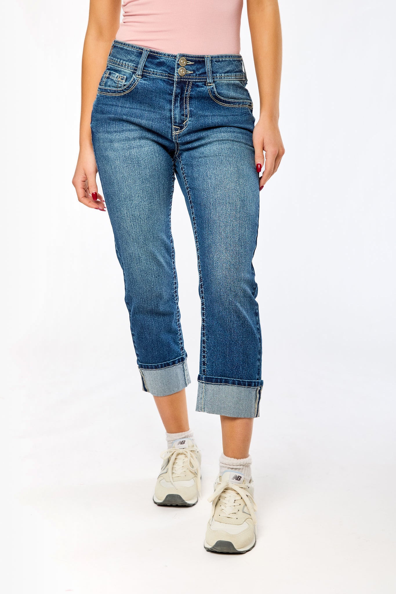 Wallflower Annabelle Wash Insta-Stretch Flirty Curvy High-Rise Crop Jeans - Image 3