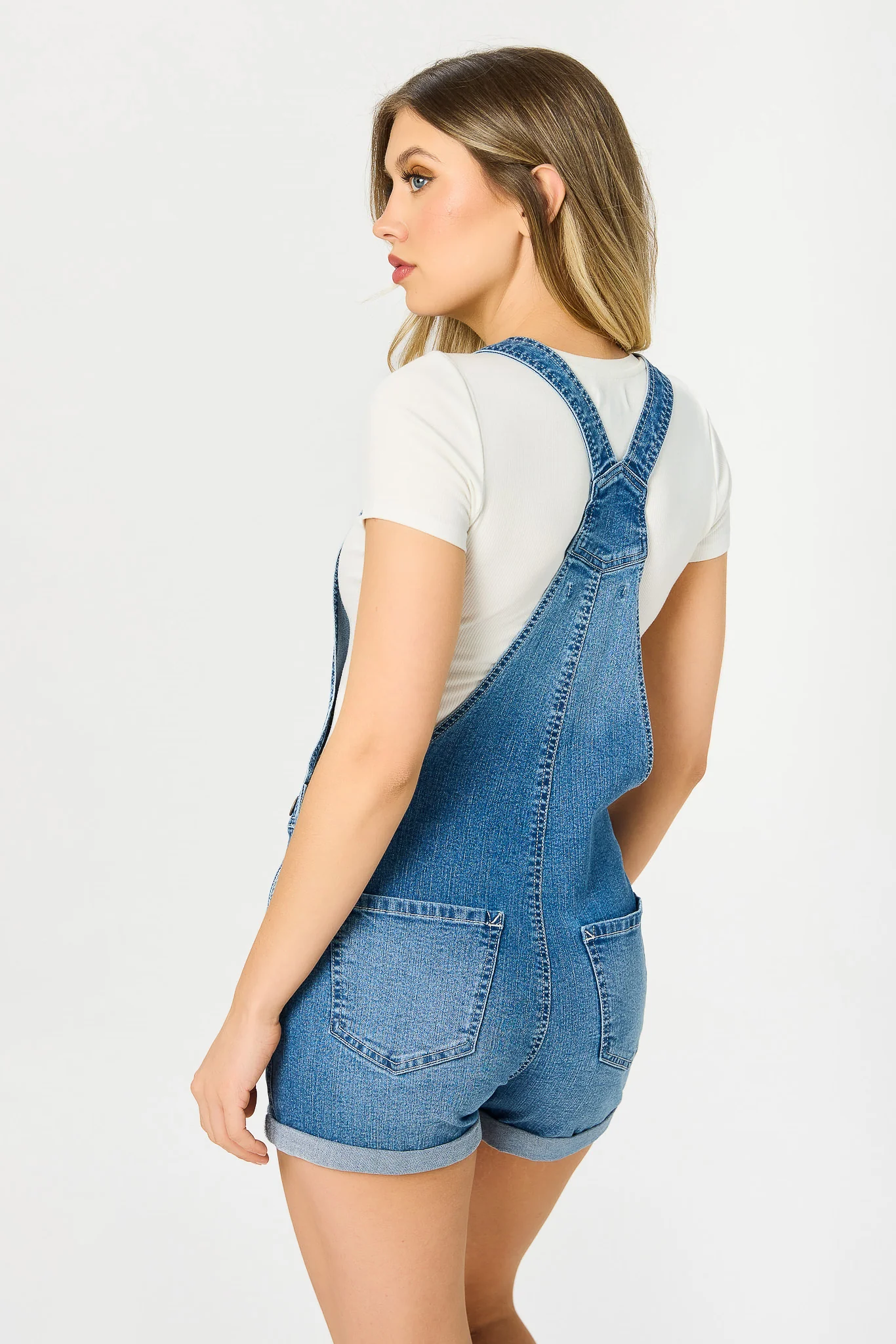 WallFlower Ingrid Wash Retro High-Rise Shortall - Image 4