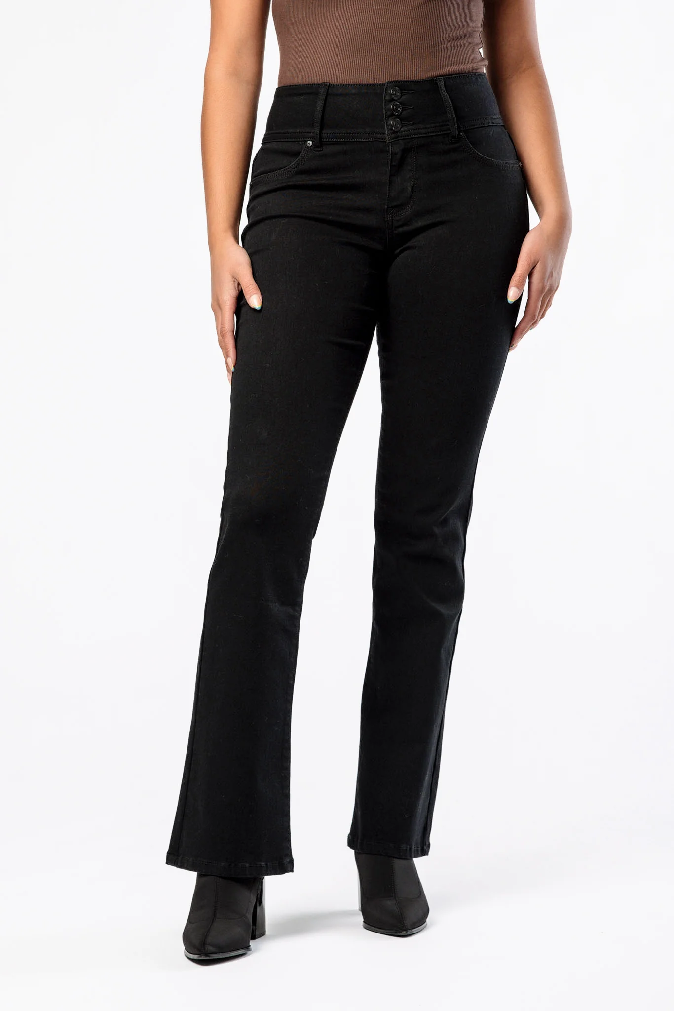 WallFlower Insta-Soft Noir Sassy High-Rise Bootcut Jean - Image 3
