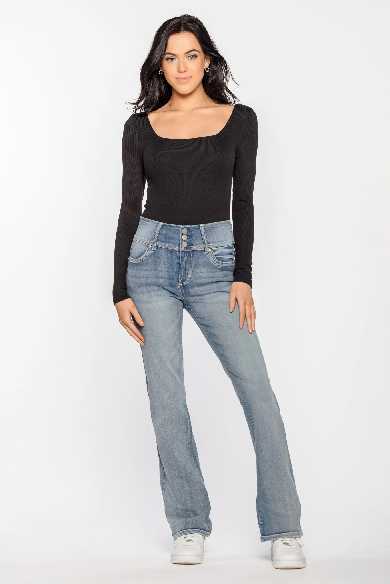 WallFlower Mel Wash Sassy High-Rise Bootcut Jean - Image 3