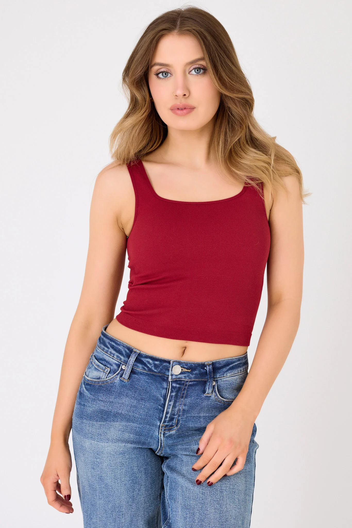 WallFlower Melanie Seamless Square Neck Tank with Padded Cups - Image 7