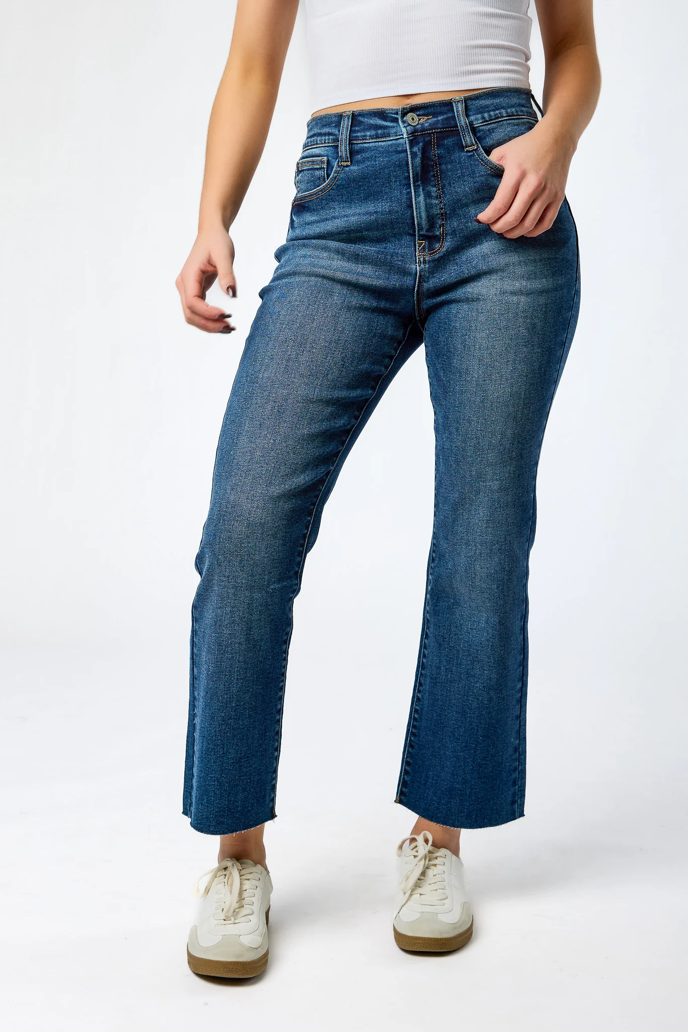 WallFlower Summer Wash Fearless Curvy Super High-Rise Ankle Bootcut - Image 3