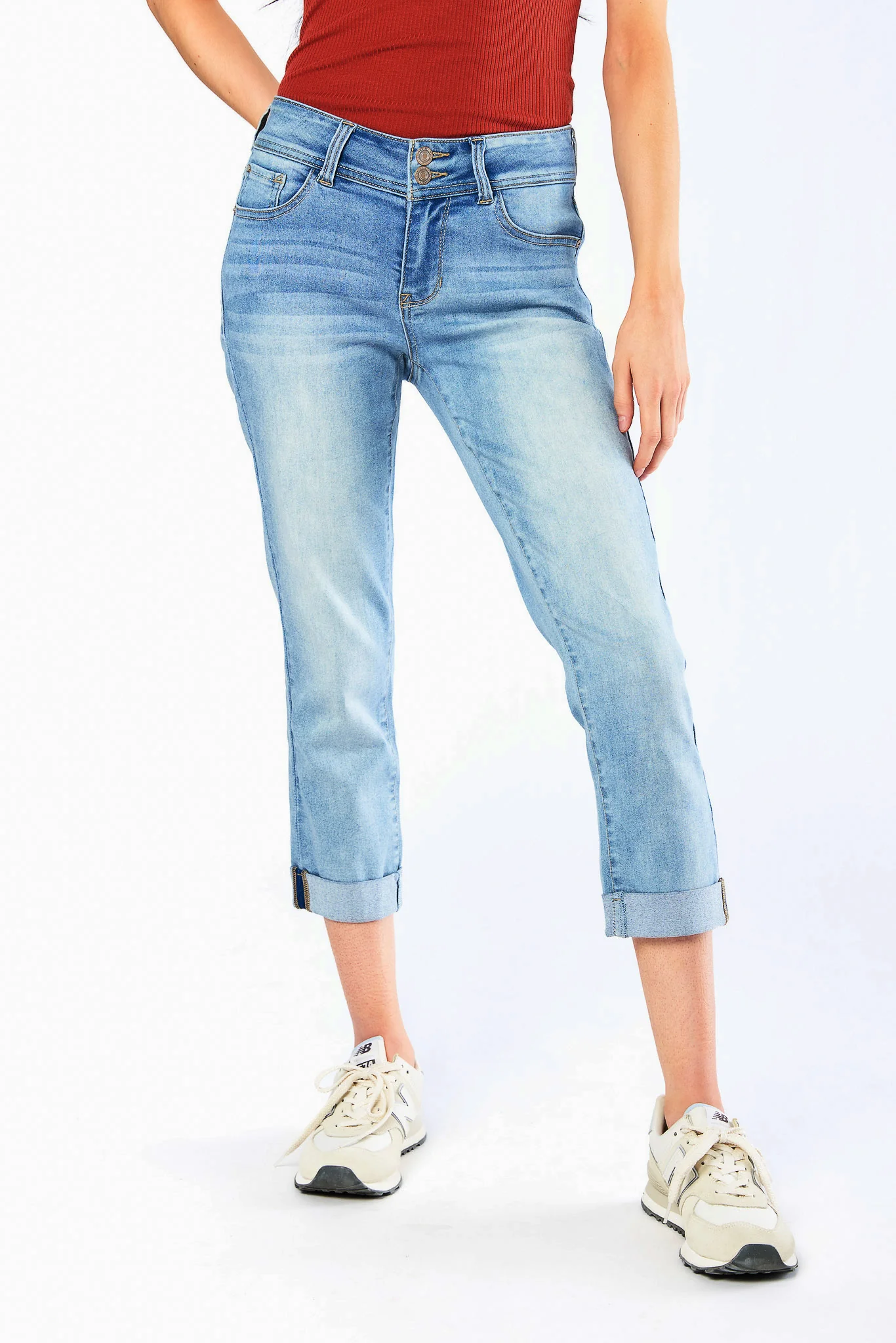 Wallflower Tatinana Wash Insta-Soft Ultra Mid-Rise Crop Jeans - Image 3