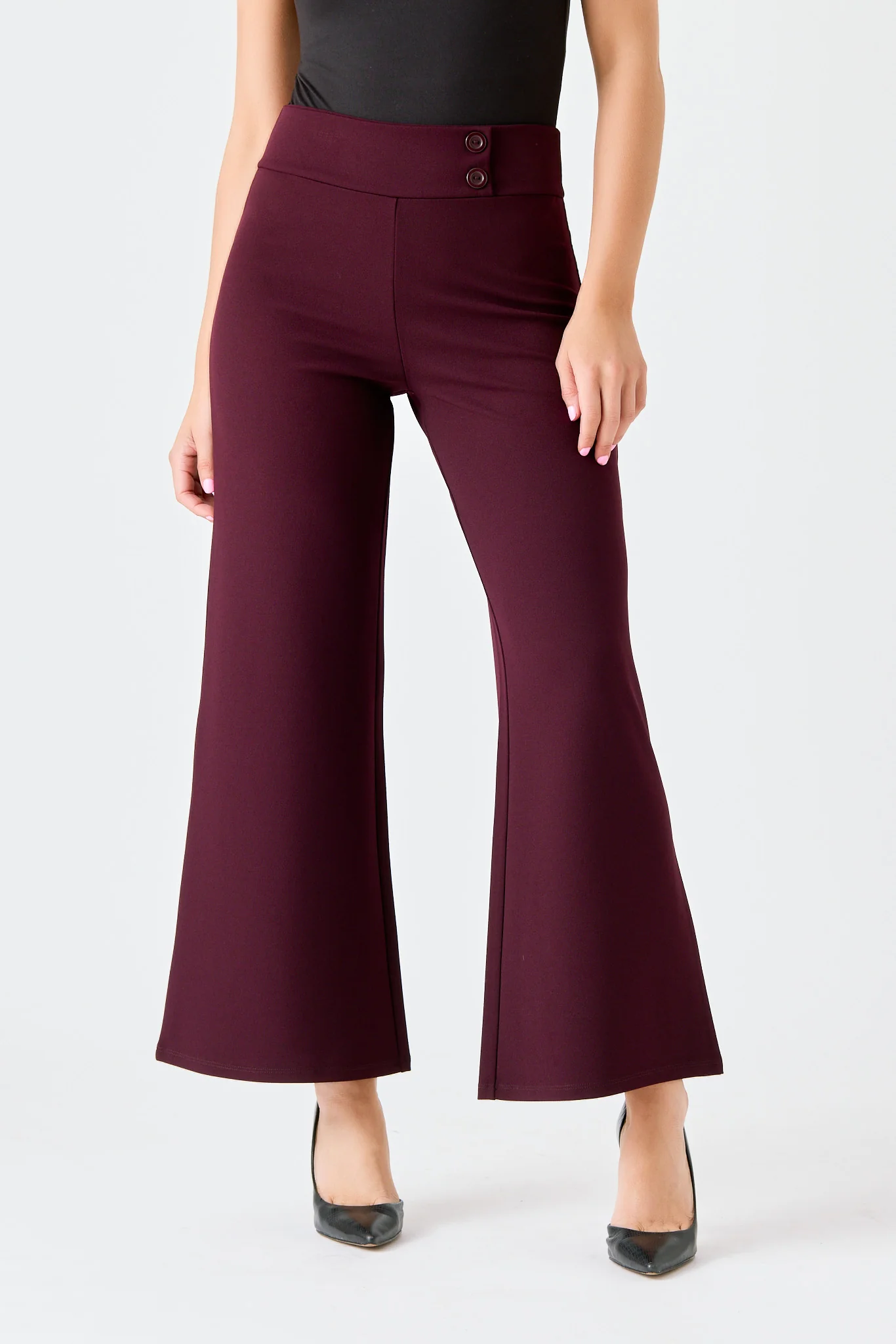 Wide Leg Pants with Short Inseam - Image 15