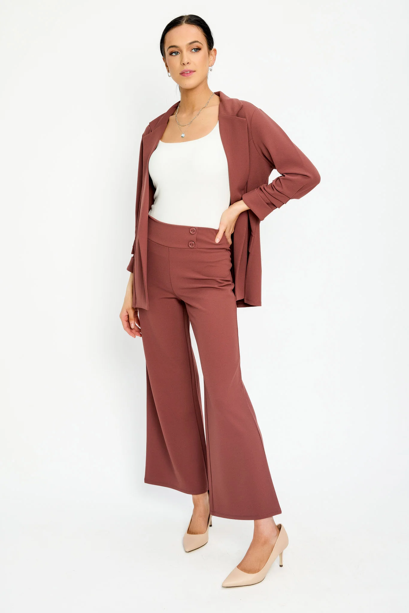 Wide Leg Pants with Short Inseam - Image 16